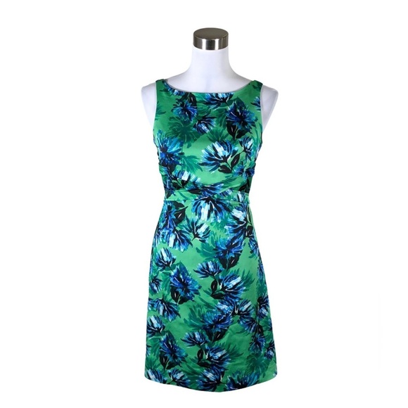 Banana Republic Green Blue Floral Sundress | Size 14 | - Picture 1 of 6